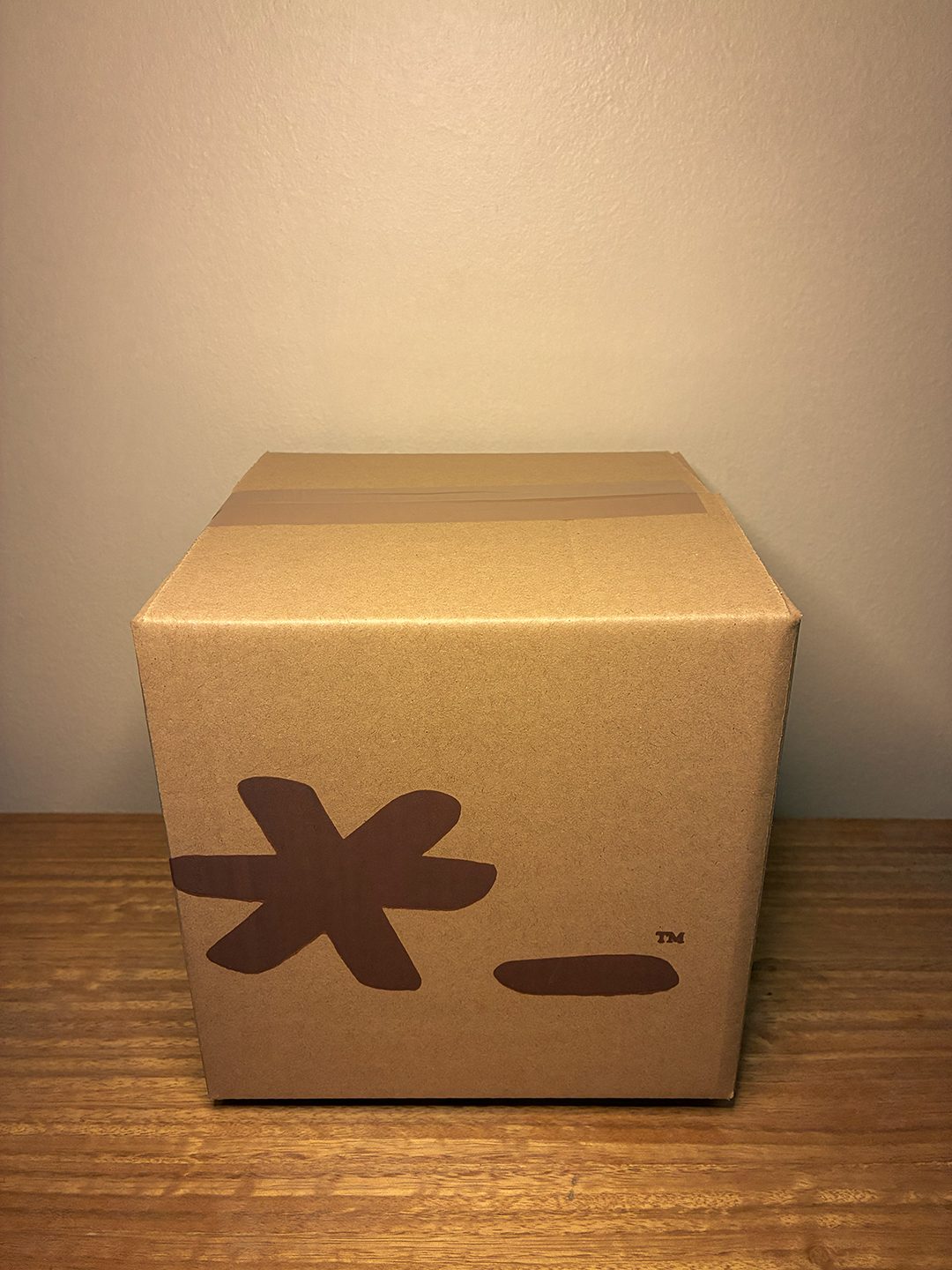 Caja kraft justjay. con el asterisco estampado